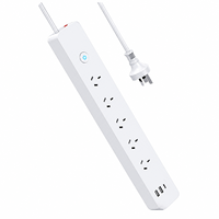 SAA Onaylı AU Priz Çoğaltıcı 5 Avustralya Prizi, 2 USB-A ve 1 Tip-C Girişli, 240V 10A Uzatma Kablosu