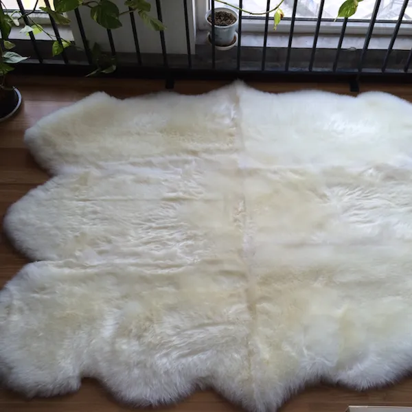 6 Pelts Pure Australian Sheepskin Real Fur Cushion Cover