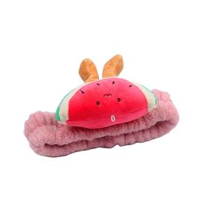 Style doux enfants bébé pastèque velours bandeau élastique dentelle coton bandeau en plastique pour les fêtes d'été mignon Spa bandeau de cheveux - Product Image 1