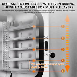 Horno Eléctrico Comercial Multifuncional de Cinco Capas y Gran Capacidad con Circulación de Aire Caliente <span class=keywords><strong>para</strong></span> Hornear Pasteles y Pan, Nuevo, 220V <span class=keywords><strong>para</strong></span> <span class=keywords><strong>Harina</strong></span> - Product Image 5