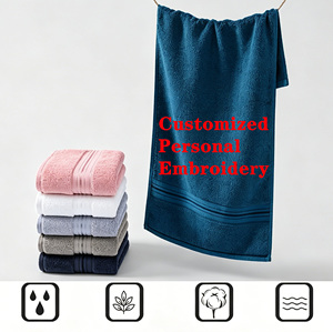 Serviette <span class=keywords><strong>de</strong></span> <span class=keywords><strong>bain</strong></span> personnalisée brodée 100% coton, serviette <span class=keywords><strong>de</strong></span> plage, serviette <span class=keywords><strong>de</strong></span> toilette <span class=keywords><strong>de</strong></span> qualité hôtelière, très absorbante et douce - Product Image 1
