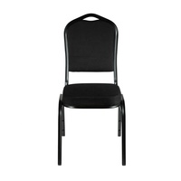 Chaises de banquet modernes en vinyle empilables, chaises de banquet d'occasion en aluminium grainé, vente en gros d'usine
