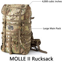 AKmax MOLLE 2 grand sac principal Octdoor randonnée Trekking Pack, sac à dos externe en poly cadre sac à dos tactique sac à dos de chasse