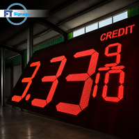 Panneau d'affichage numérique des prix du carburant pour station-service, écran LED, étanche en extérieur, télécommande RF, panneau sur pylône personnalisable