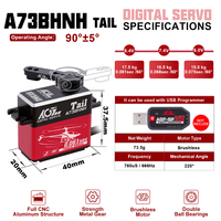 AGFRC A73BHNH bajo costo 17,5 KG Metal Gear 0.061s rápido 8,4 V 2S HV caja de Metal Digital programable cola RC helicóptero Servo
