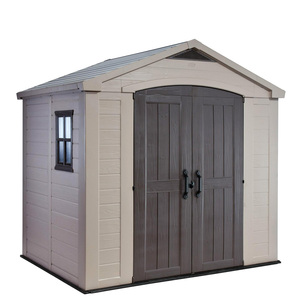 Abri de jardin Keter Factor 8x6 256,5x182x243 cm en résine effet bois beige pour rangement - Product Image 1