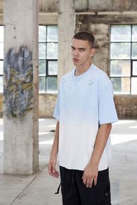 เสื้อยืดสำหรับผู้ชายทรงหลวมสีมิเนอรัลแอซิดว่างซักได้250กรัมเสื้อยืดผ้าฝ้ายโอเวอร์ไซส์ที่ดูเป็นทุกข์ - Product Image 5