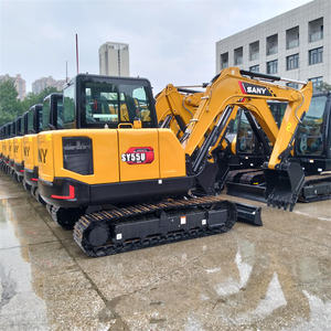 Mini-excavatrice sur chenilles SANY SY55U d'occasion, prix bas, livraison gratuite, nouveau modèle, hydraulique, agricole - Product Image 4