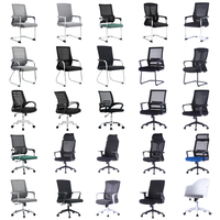 Accoudoir de direction à dossier haut pour gestionnaire de visiteurs, chaise de bureau ergonomique en maille inclinable, pivotante et réglable avec soutien lombaire