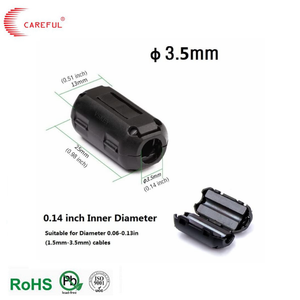 11mm <strong>Ferrite</strong> Cores <strong>RFI</strong> <strong>EMI</strong> Noise <strong>Suppression</strong> Filter Cab - Product Image 5