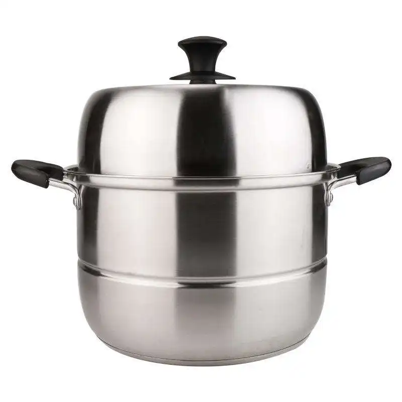 Wholesale 28cm Cooking Pot 2 Layer Cooking Steamer Stainless Steel Food Steamer Steamer Pot With Lid
