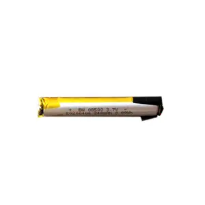 Bateria cilindrical 08500 80500 3.7v 240mah, bateria de polímero de lítio com un38,3 e msds