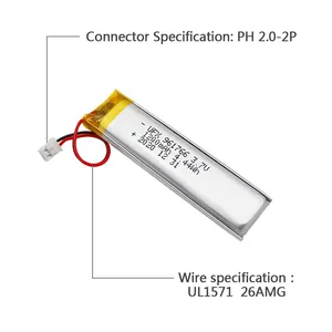 Chinese Lithium Cell Manufacturer Professional Customized Smart Makeup Box Li-ion Polymer Battery UFX 961766 1200mAh 3.7V Lithiu