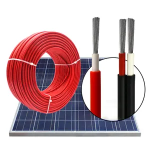 Cable de alimentación Solar PV, batería roja y negra, 4MM2 6MM2 10MM2 16MM2, con aprobación TUV