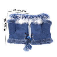 Gants chauds d'hiver pour femmes, en fausse fourrure de lapin, sexy, chauffe-mains sans doigts, en daim, mitaines chaudes pour femmes, D-003