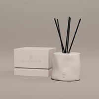 Pot à bougie en céramique C&H, design nordique moderne, récipient vide pour bougie, décoration pour la maison et le salon