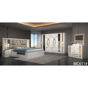 Juego <span class=keywords><strong>de</strong></span> dormitorio moderno <span class=keywords><strong>de</strong></span> lujo turco a precio barato directo <span class=keywords><strong>de</strong></span> fábrica tamaño King/Queen cama <span class=keywords><strong>de</strong></span> madera personalizada almacenamiento hogar Hotel Villa - Product Image 3