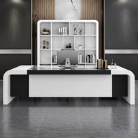 Ensemble de meubles de direction de haute qualité chaise et bureau moderne en forme de L patron bureau d'ordinateur secrétaire Table de bureau