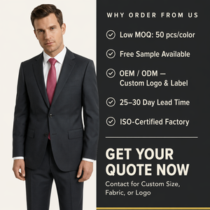 En stock – Ensemble de costume homme <span class=keywords><strong>100</strong></span> % <span class=keywords><strong>laine</strong></span> semi-entoilée, logo personnalisé, formel, simple boutonnage, 2 pièces (<span class=keywords><strong>blazer</strong></span> et pantalon) pour le bureau et les affaires - Product Image 5