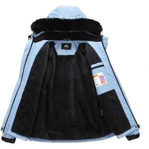 Chaqueta de Esquí Impermeable para Mujer Moerdeng, Forrada de Polar, Abrigo de Invierno Aislado, Chaqueta de Snowboard, Ropa Exterior de Senderismo Softshell - Product Image 1