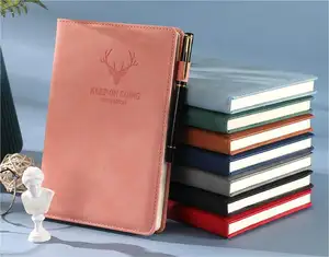 Notebook Logo kustom desain baru A5 sampul keras jurnal buku catatan kulit Pu timbul kustom