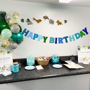 Buon compleanno striscione in tessuto di feltro arcobaleno ghirlanda di compleanno decorazione per striscione di buon compleanno - Product Image 6