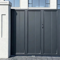 Portail de cour en aluminium au design chinois moderne / Application d'entrée / Alliage 6063-T5 / Anti-corrosion / Compatible avec moteur automatique