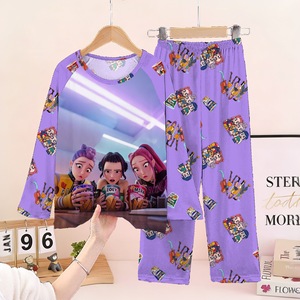 Conjunto de Pijama de <span class=keywords><strong>Anime</strong></span> 3D de Dibujos Animados, Camisón de Moda para Niñas y Niños, <span class=keywords><strong>Ropa</strong></span> de Dormir Diaria, Camiseta de Manga Larga y Pantalones, <span class=keywords><strong>Ropa</strong></span> Casual para el Hogar de Alta Calidad - Product Image 2
