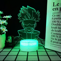 Veilleuse de chambre à coucher Anime en bois, décoration de chambre, mini veilleuse à changement de couleur, 7 couleurs, 16 modes de couleur RGB, chambre d'enfant