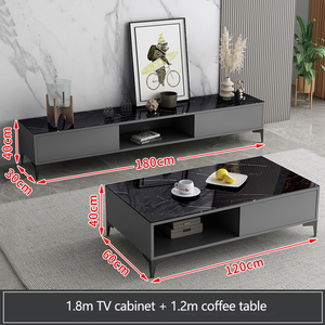 Meuble TV moderne <span class=keywords><strong>avec</strong></span> tiroirs, petit centre de divertissement <span class=keywords><strong>avec</strong></span> étagères de rangement ouvertes, table <span class=keywords><strong>console</strong></span> multimédia pour chambre à coucher, salon - Product Image 5