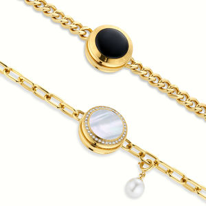 Nueva llegada <span class=keywords><strong>TOTWOO</strong></span> Soulmate pulseras inteligentes de larga distancia táctil y emparejamiento Bluetooth joyería de moda para parejas - Product Image 4