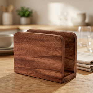 Boîte à mouchoirs en bois naturel, porte-mouchoirs en bois fait main, distributeur de serviettes de table rustique, décoration pour la maison, le bureau, la salle de bain, l'hôtel - Product Image 1