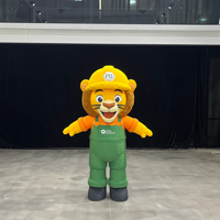 Costume gonflable personnalisé de lion mascotte, costume gonflable de mascotte marchant de 2,26 m, costumes gonflables publicitaires pour adultes