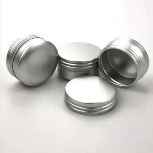 Caja redonda de metal de aluminio Embalaje Cosméticos Bálsamo labial Cuidado DE LA PIEL Latas de lata Caja pequeña de lata