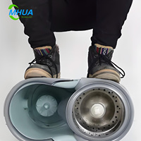 Vadrouille humide et sèche domestique de haute qualité poignée pliable et extensible rotative à 360 degrés pour le nettoyage à domicile