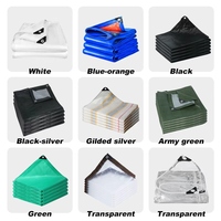 Bâche en PVC tissé double face imperméable et résistante à l'eau, anti-UV, tricotée chaîne, 120 GSM, poids moyen, en PE, pour extérieur