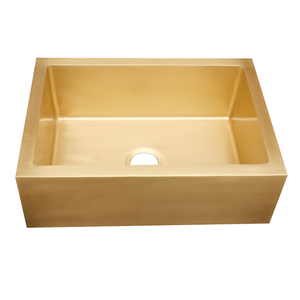 Lüks El Yapımı Tek Hazneli Dikdörtgen Pirinç Önlüklü Lavabo Özel Sarı Çiftlik Evi Mutfak Tek Delikli Fırçalanmış Kaplama Ev Villası 5 - Product Image 6