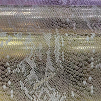 Haute brillance Laser holographique cristal Crocodile or argent serpent motif PU synthétique Faux cuir rouleaux pour bricolage sacs à main chaussures