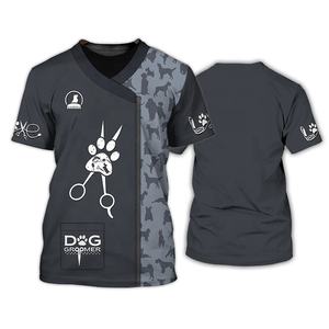 Maglietta Divertente FYD Pet Store con Stampa 3D di Toelettatore per Animali, Unisex, Comoda e Ampia con Collo Tondo e Maniche Corte - Product Image 5