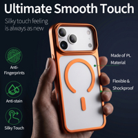 Étui magnétique 3-en-1 pour iPhone 17 Pro Max avec béquille métallique, protection d'objectif pliable, support antichoc et anti-traces de doigts, ultra-fin