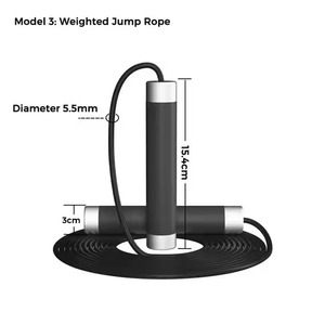 Cuerda de Saltar de Alta Velocidad con Mango de Metal Ajustable <span class=keywords><strong>y</strong></span> Rodamientos, Cuerda de Saltar Rápida de Aluminio - Product Image 3
