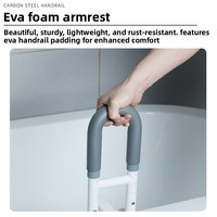 Barre d'appui réglable pour baignoire, sans perçage, pour personnes âgées, femmes enceintes et personnes handicapées, utilisation en salle de bain