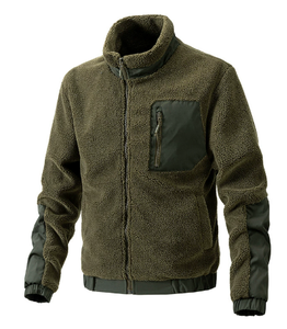Abrigo de Piel de Cordero para <span class=keywords><strong>Hombre</strong></span> en Otoño e Invierno, con Cuello Alto, Tejido de Forro <span class=keywords><strong>Polar</strong></span>, Estilo Casual, Nuevo Modelo para Exportación - Product Image 3