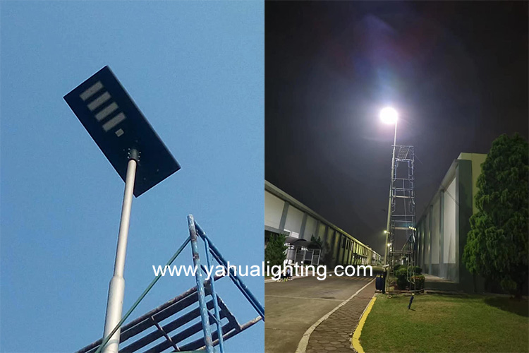 Outdoor Integrated All In One Solar Led Street Light 80w With Pole