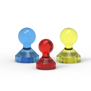 Neodimio Push in plastica trasparente mini magnete colorato perno trasparente magnete frigo e lavagna - Product Image 3