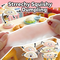 Squishy anti-stress simulé en forme de dumpling, jouet promotionnel en forme de Gyoza japonais (faux aliment)
