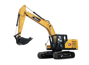 Nouvelle pelle sur chenilles SANY SY215C-S jaune, équipement de construction de taille moyenne, machine de terrassement robuste - Product Image 2