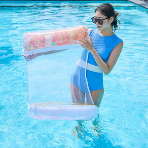 Fauteuil flottant gonflable avec filet en maille pour piscine et mer, taille adulte, en PVC - Product Image 3