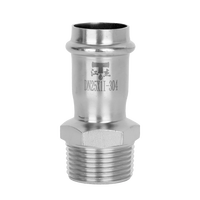 Raccord de tuyauterie à double compression à filetage extérieur pour alimentation en eau, raccord mâle DN20-S30408, pour usage résidentiel et hôtelier