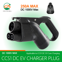 Connecteur de charge rapide pour véhicules électriques Isigma IP67 250A 750V DC, prise de chargeur EV CCS1 pour véhicules électriques standard CCS1, neuf
